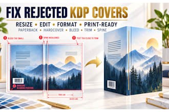 resize edit fix rejected kdp paperback cover format hardcover for amazon kdp