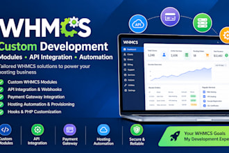 customize whmcs, build modules, API integrations and hosting automation