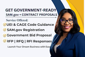 do samgov registration, write winning government contract proposal, rfi, rfq