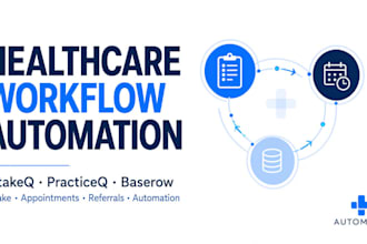 setup intakeq practiceq baserow healthcare workflow automation