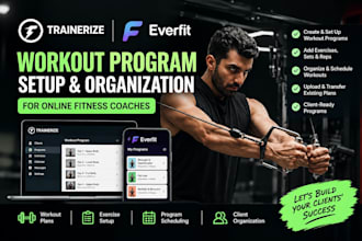 create trainerize and everfit workout programs for online fitness coaches
