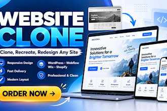 clone, recreate, redesign or duplicate any website professionally