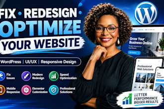 fix, redesign and optimize your website for better user experience