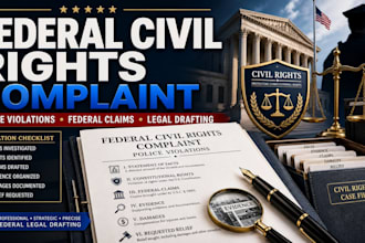 draft a federal civil rights complaint for police violations