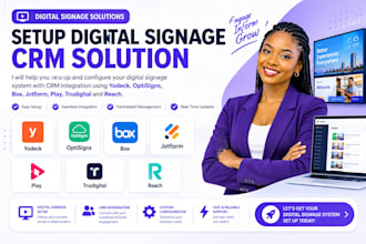 setup digital signage crm via yodeck optisigns box jotform play trudigital reach