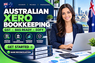 do australian xero bookkeeping, gst, bas ready records and eofy