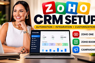 zoho CRM setup zoho one zoho books zoho automation campaigns integration expert