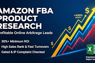 provide profitable amazon fba online arbitrage product research