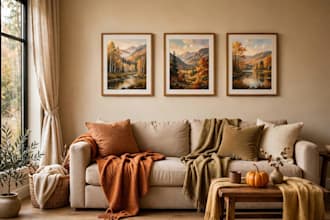 create a custom halloween or christmas wall art set