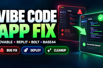 fix vibe coded app lovable replit bolt base44 bugs supabase and deployment