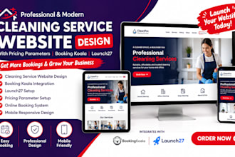 design cleaning service website pricing parameter booking koala website launch27