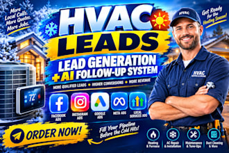 setup hvac leads marketing hvac videos heating facebook instagram ads automation