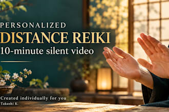 create a personalized 10 minute silent distance reiki video