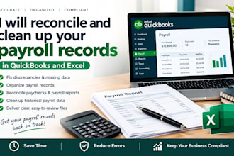 reconcile, clean up payroll records in quickbooks and excel