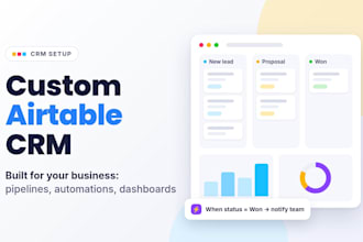 build a custom airtable CRM with automations, interfaces and dashboards