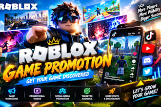 promote your roblox game to 900k gamers game marketing discord server  promotion
