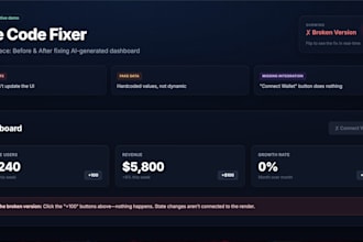 fix your broken ai generated react code and make it functional
