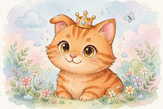 create a custom stylized portrait of your pet