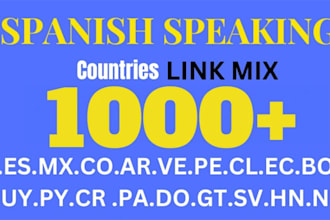 1000 spanish speaking countries comment backlinks