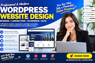 build wordpress website, business landing website