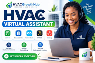 be your hvac virtual assistant  handle hvac CRM tasks jobber housecall pro CRM