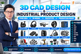 3d cad design industrial product design mechanical cad modeling for 3d printing