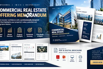 design commercial real estate offering memorandum om pdf, digital brochure