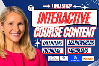 setup course content on talentlms, learnworlds, tutorlms, moodlelms and graphy