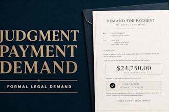 draft a formal demand for payment of your civil judgment