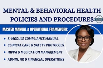write mental health and behavioral health policy and procedure manuals