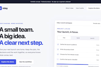 build a responsive one page HTML landing page for your saas