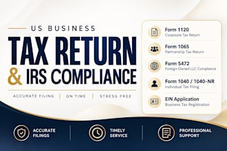 prepare form 5472 1120 1040 for US llc tax compliance