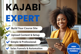 build high converting kajabi website, online course, sales funnel, landing page