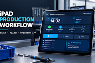 build ipad shop floor, kiosk production station, timer alarm app for takt time