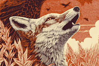 draw high quality linocut illustration for shirt design