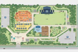 design custom vector festival maps event maps wedding maps and visitors guides