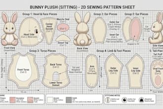 create custom plush sewing pattern plushie, plush toys, stuffed animal amigurumi