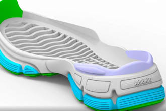create a 3d shoe sole cad model for manufacturing and prototyping