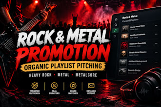 promote your heavy rock and metal music to active playlist curators
