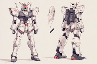make gundam character illustration
