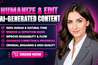 manually edit, rewrite humanize ai content and proofread ai chatgpt content