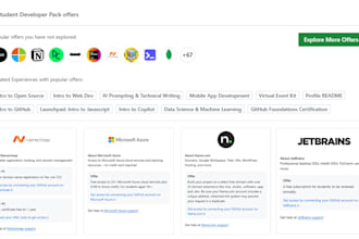 provide github student developers pack for you