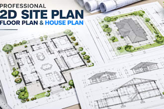 be your architect, draftsman for 2d site plan, autocad 2d floor plan, house plan