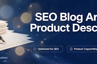 write SEO blog articles and product descriptions in french