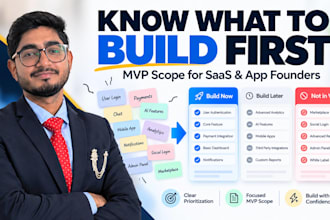 define your saas or app mvp scope and prioritize features