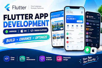 develop and optimize your flutter android and ios app