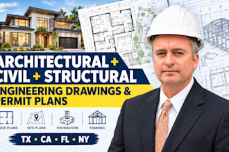 review architect civil and structural engineering drawings florida texas permit