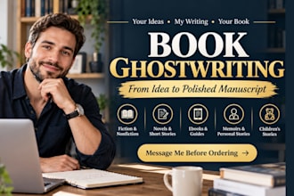 ghostwrite your fiction and non fiction book and ebook ghostwriting for kdp