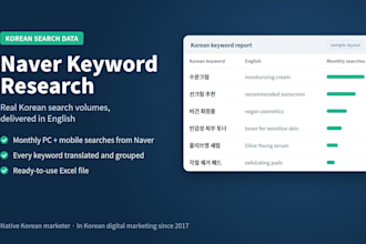 do naver keyword research with real korean search volumes