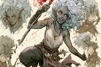 draw dnd character commissions, illustrations